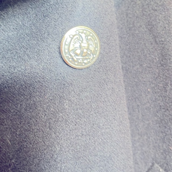 Wool Navy Blue Vintage Military Jacket - Picture 6 of 10